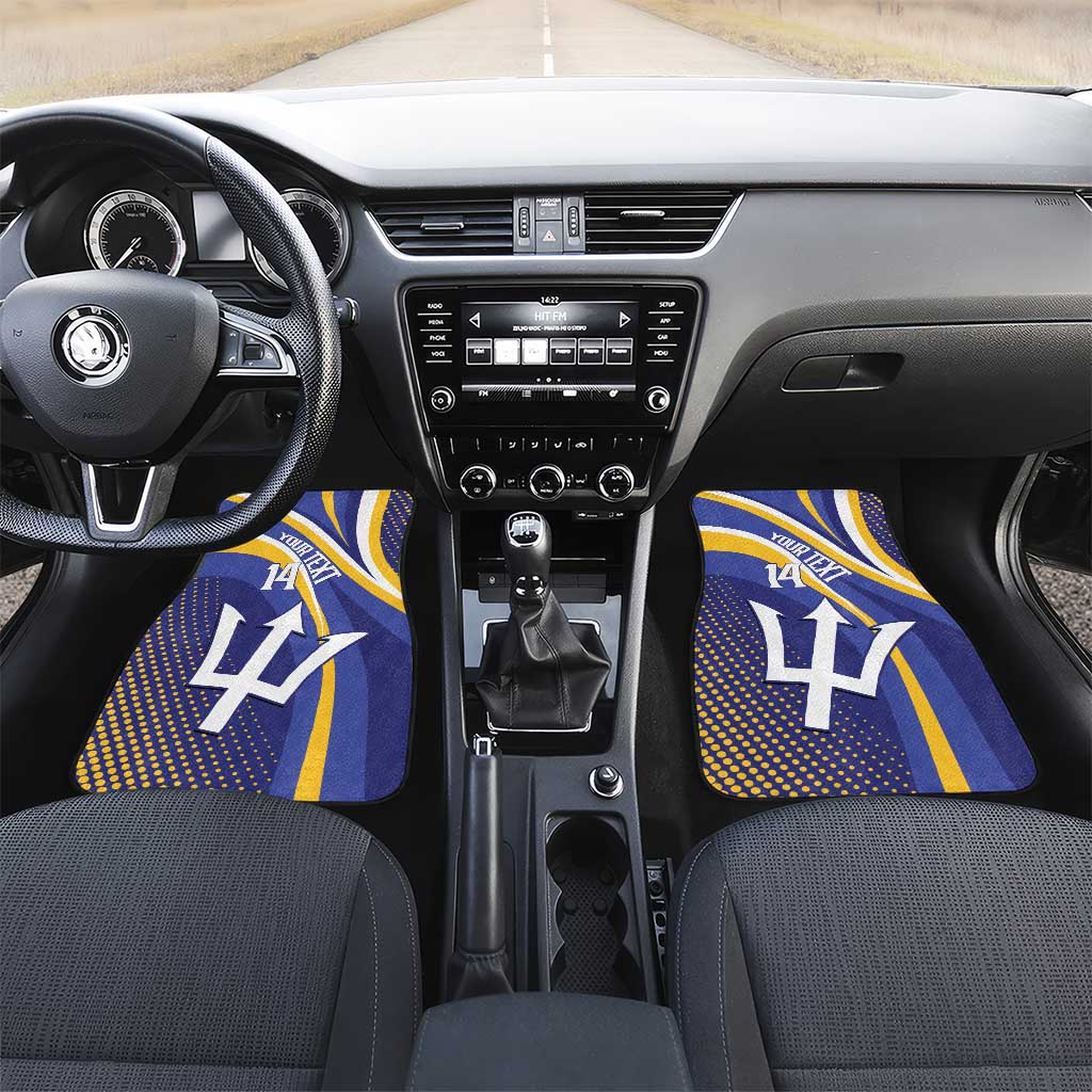 Custom Barbados Royals Cricket Car Mats Go Champions Tridents Yellow Version