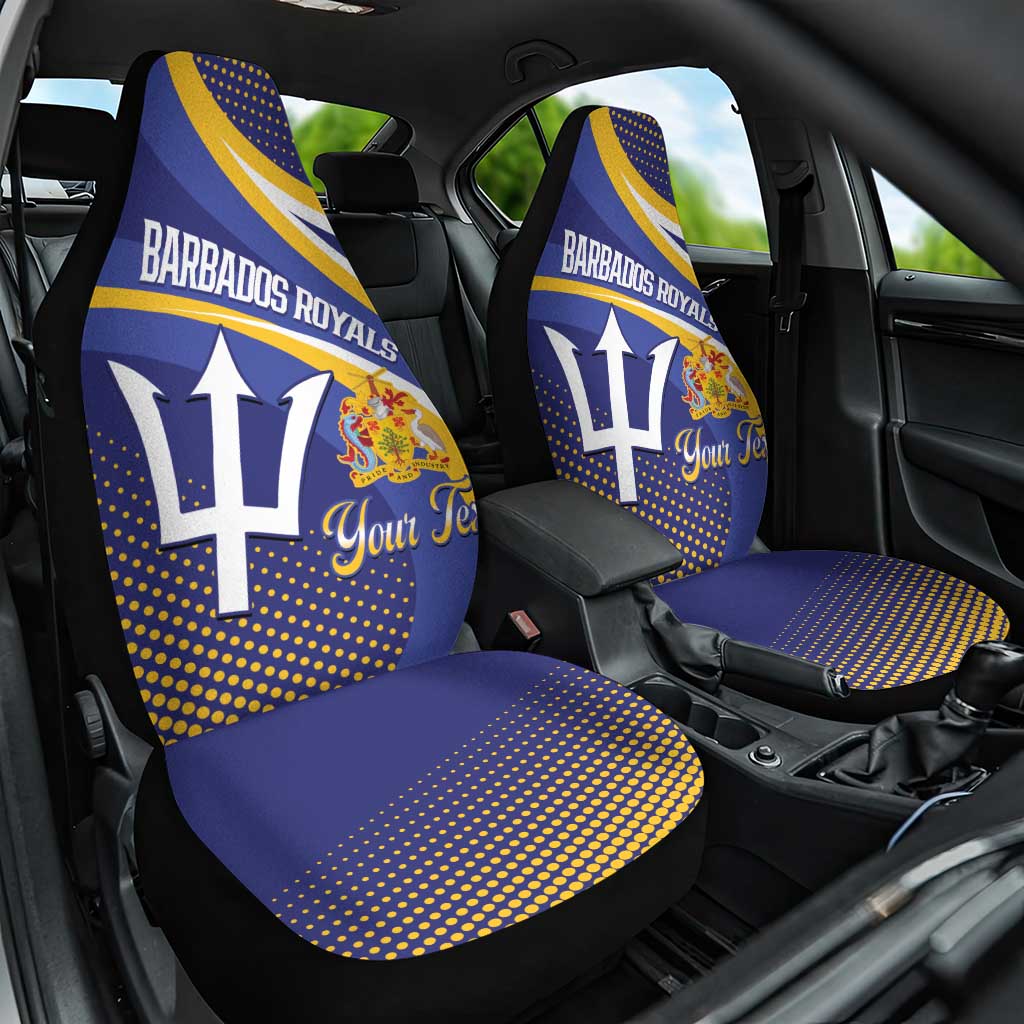 Custom Barbados Royals Cricket Car Seat Cover Go Champions Tridents Yellow Version
