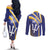 Custom Barbados Royals Cricket Couples Matching Off The Shoulder Long Sleeve Dress and Long Sleeve Button Shirt Go Champions Tridents Yellow Version