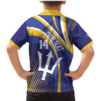 Custom Barbados Royals Cricket Family Matching Mermaid Dress and Hawaiian Shirt Go Champions Tridents Yellow Version