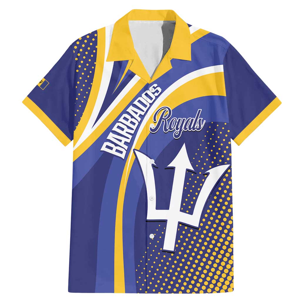 Custom Barbados Royals Cricket Family Matching Mermaid Dress and Hawaiian Shirt Go Champions Tridents Yellow Version