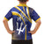 Custom Barbados Royals Cricket Family Matching Off The Shoulder Long Sleeve Dress and Hawaiian Shirt Go Champions Tridents Yellow Version