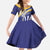 Custom Barbados Royals Cricket Family Matching Off The Shoulder Long Sleeve Dress and Hawaiian Shirt Go Champions Tridents Yellow Version