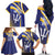 Custom Barbados Royals Cricket Family Matching Off The Shoulder Long Sleeve Dress and Hawaiian Shirt Go Champions Tridents Yellow Version