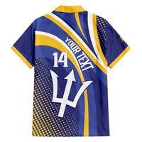 Custom Barbados Royals Cricket Family Matching Off Shoulder Maxi Dress and Hawaiian Shirt Go Champions Tridents Yellow Version