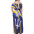 Custom Barbados Royals Cricket Family Matching Off Shoulder Maxi Dress and Hawaiian Shirt Go Champions Tridents Yellow Version