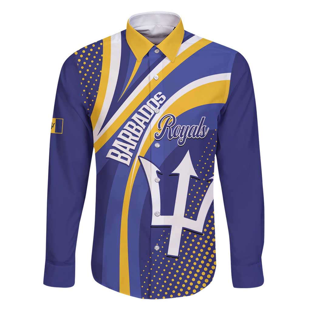 Custom Barbados Royals Cricket Family Matching Puletasi and Hawaiian Shirt Go Champions Tridents Yellow Version