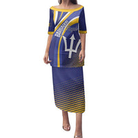 Custom Barbados Royals Cricket Family Matching Puletasi and Hawaiian Shirt Go Champions Tridents Yellow Version