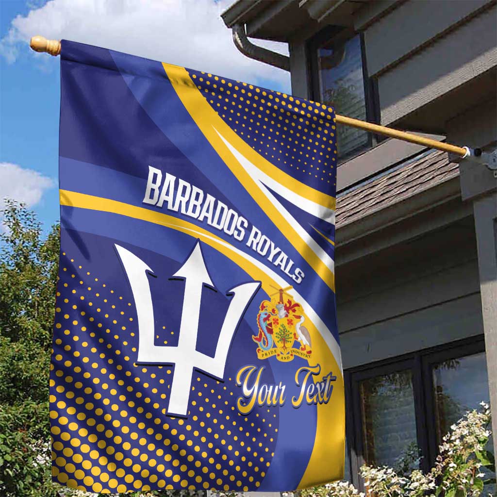 Custom Barbados Royals Cricket Garden Flag Go Champions Tridents Yellow Version