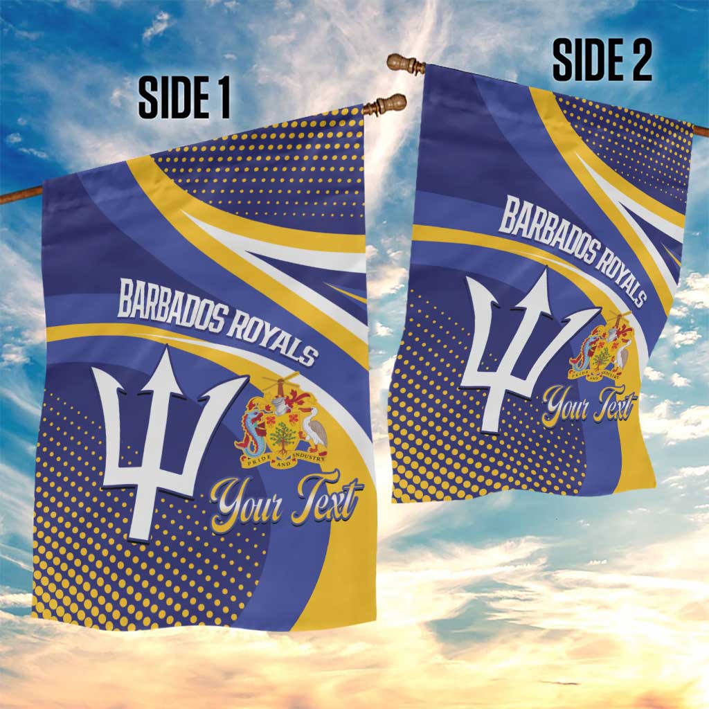 Custom Barbados Royals Cricket Garden Flag Go Champions Tridents Yellow Version