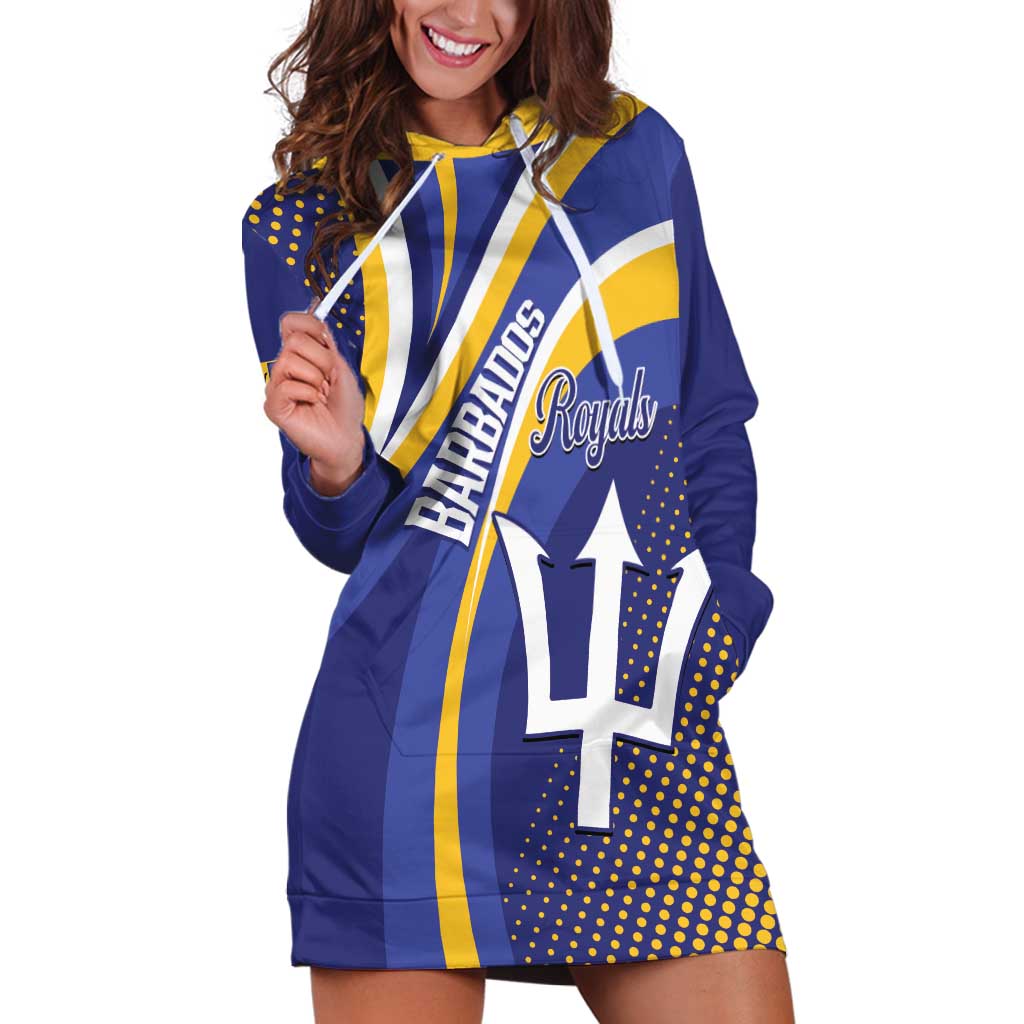 Custom Barbados Royals Cricket Hoodie Dress Go Champions Tridents Yellow Version