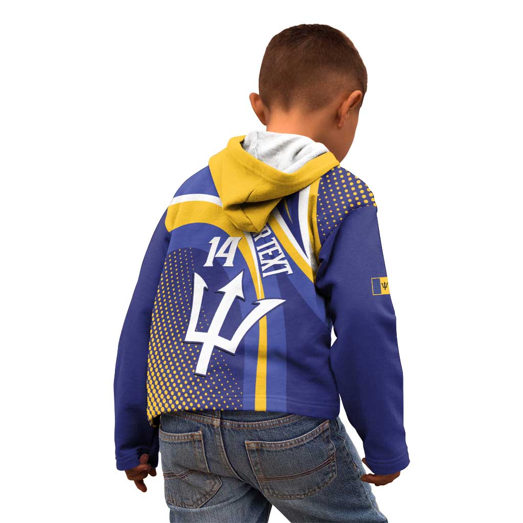 Custom Barbados Royals Cricket Kid Hoodie Go Champions Tridents Yellow Version