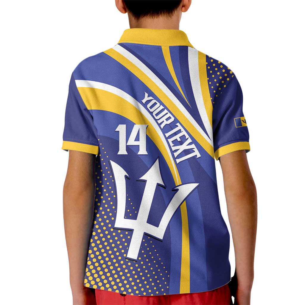 Custom Barbados Royals Cricket Kid Polo Shirt Go Champions Tridents Yellow Version