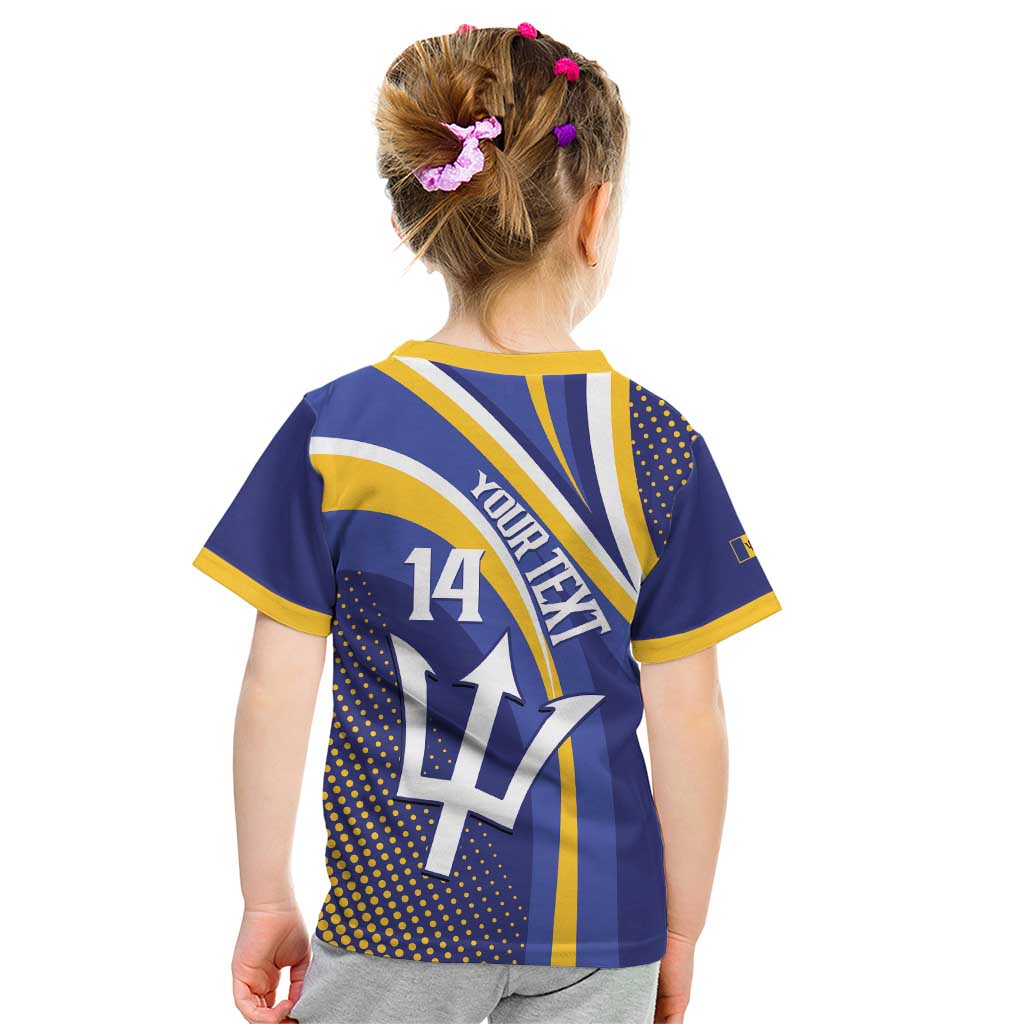 Custom Barbados Royals Cricket Kid T Shirt Go Champions Tridents Yellow Version
