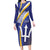 Custom Barbados Royals Cricket Long Sleeve Bodycon Dress Go Champions Tridents Yellow Version