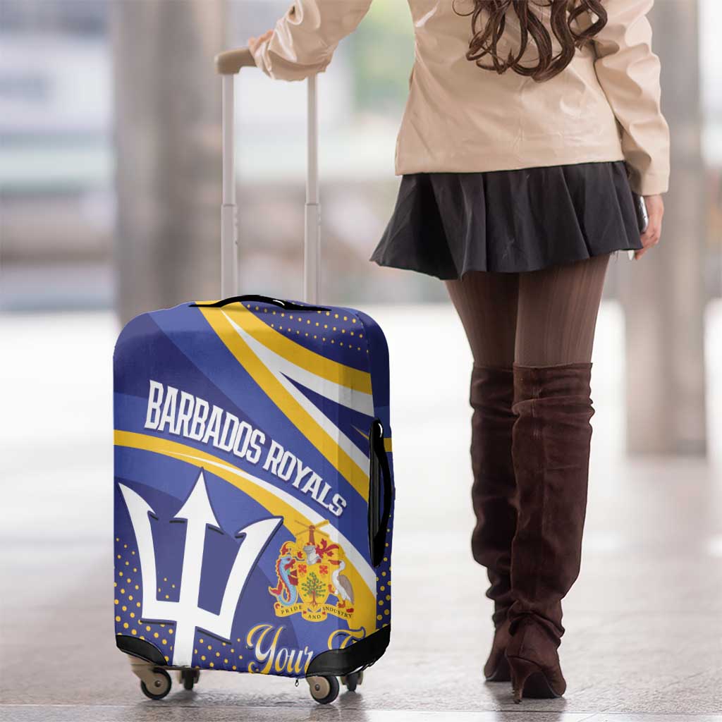 Custom Barbados Royals Cricket Luggage Cover Go Champions Tridents Yellow Version