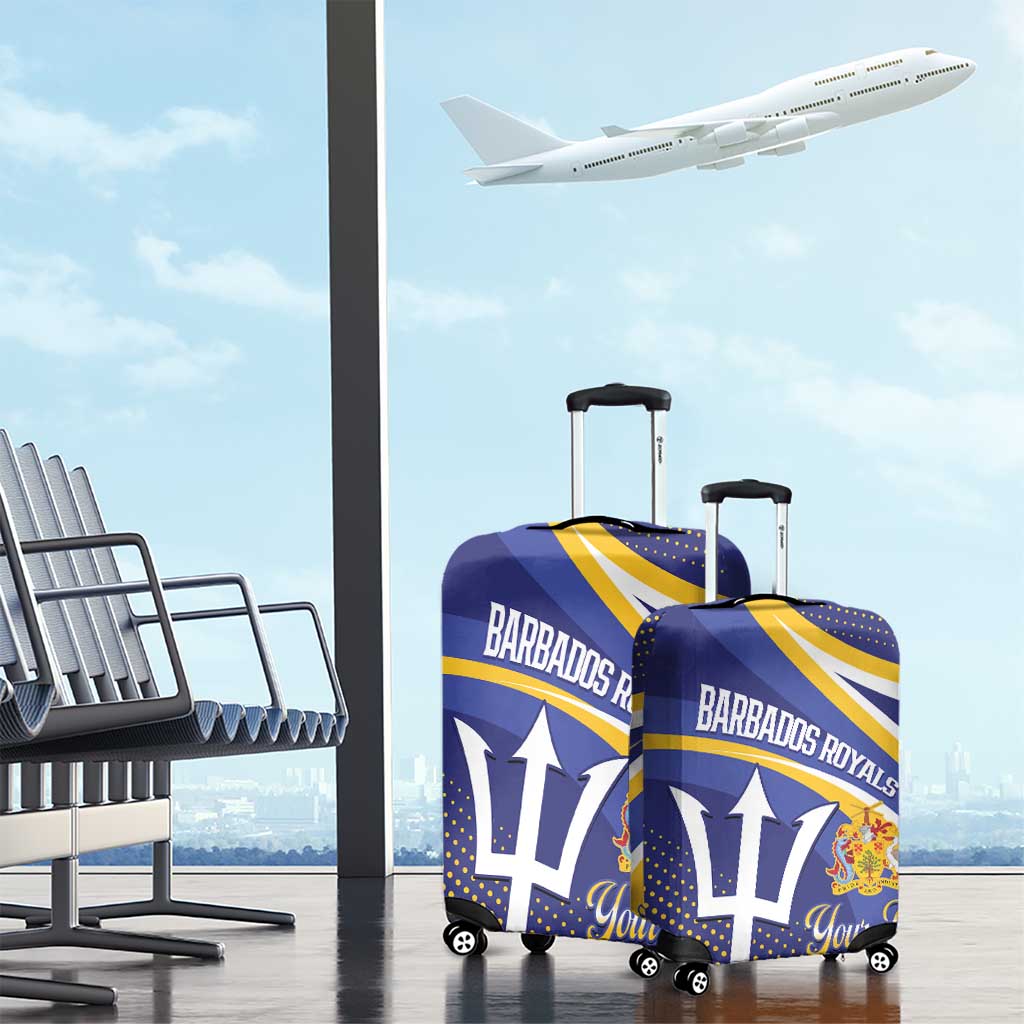 Custom Barbados Royals Cricket Luggage Cover Go Champions Tridents Yellow Version
