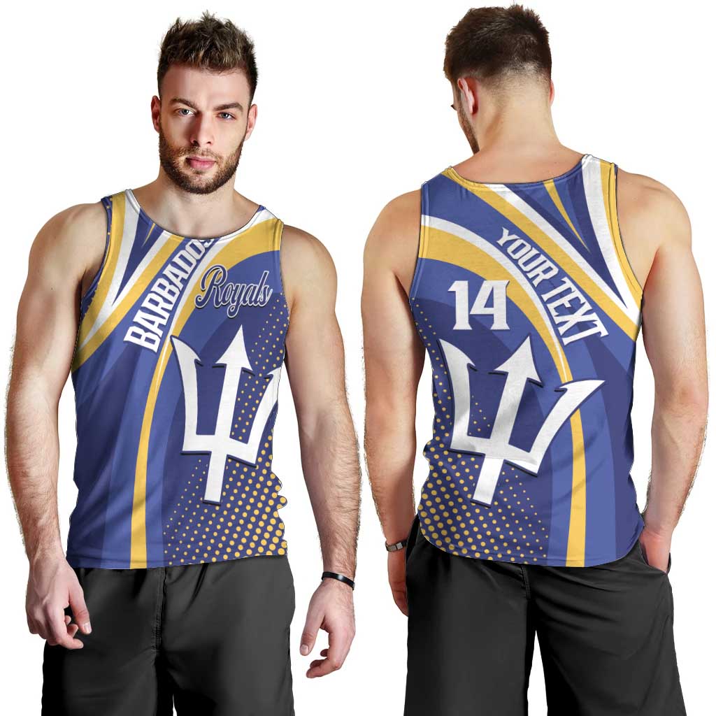 Custom Barbados Royals Cricket Men Tank Top Go Champions Tridents Yellow Version