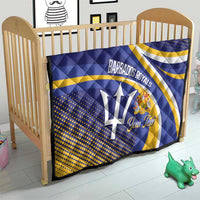 Custom Barbados Royals Cricket Quilt Go Champions Tridents Yellow Version