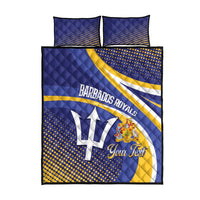 Custom Barbados Royals Cricket Quilt Bed Set Go Champions Tridents Yellow Version