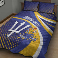 Custom Barbados Royals Cricket Quilt Bed Set Go Champions Tridents Yellow Version