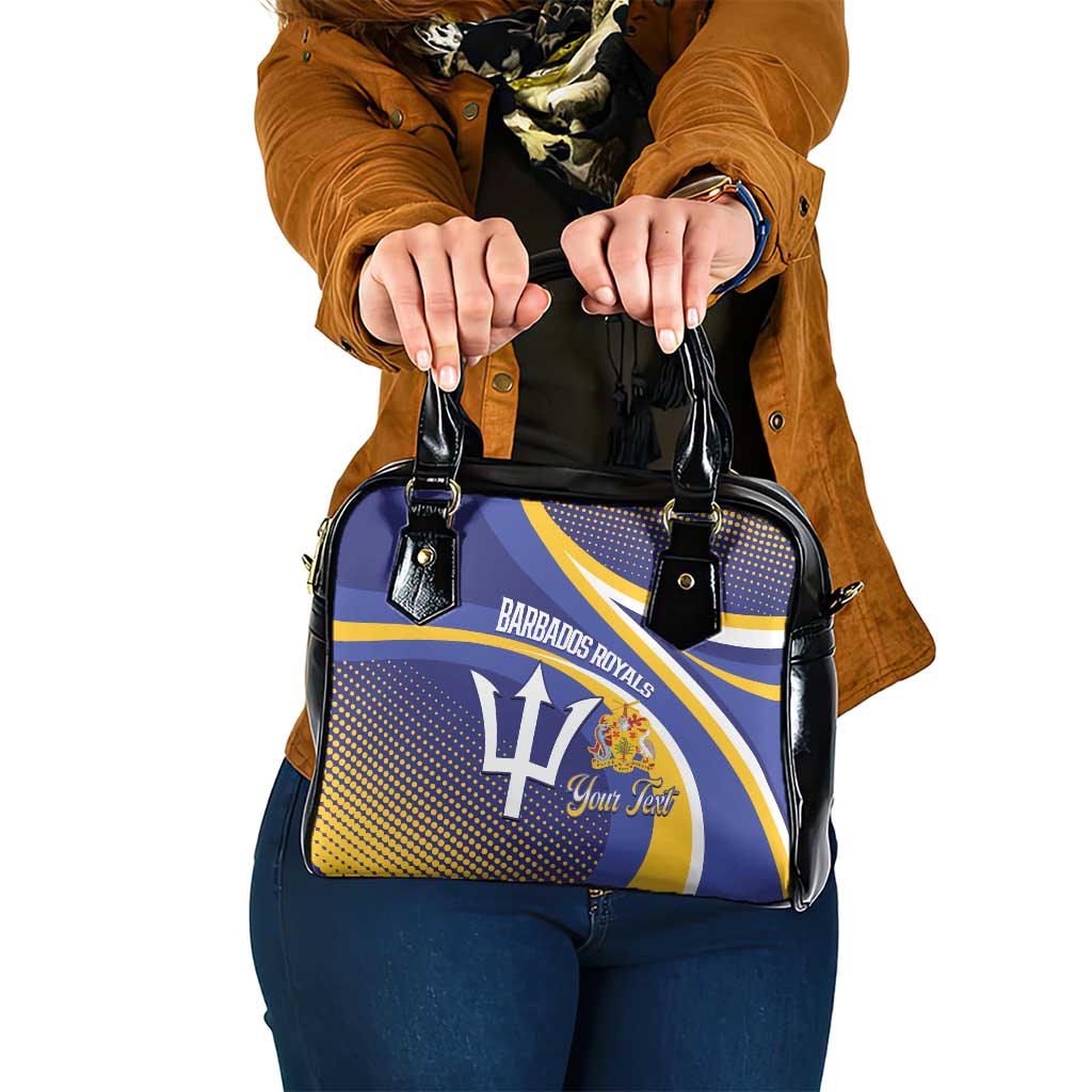 Custom Barbados Royals Cricket Shoulder Handbag Go Champions Tridents Yellow Version