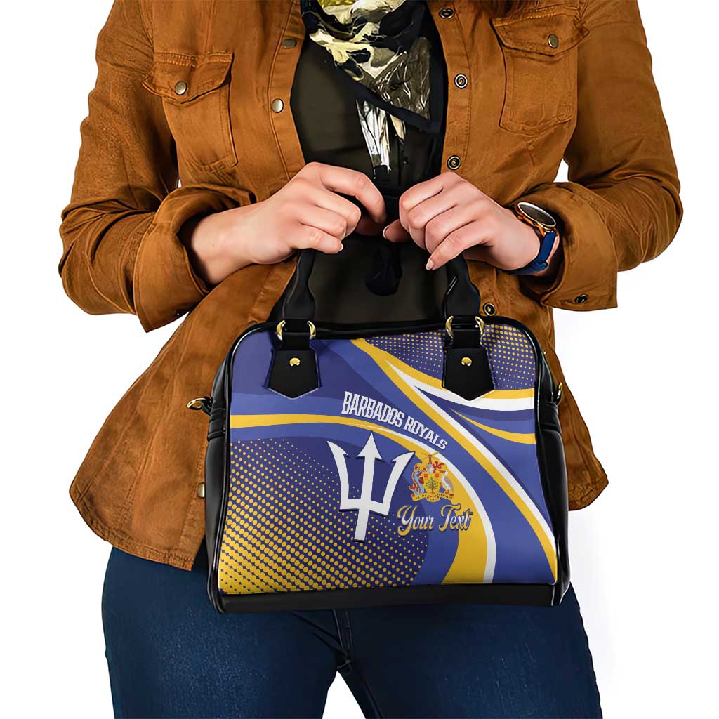 Custom Barbados Royals Cricket Shoulder Handbag Go Champions Tridents Yellow Version
