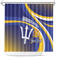 Custom Barbados Royals Cricket Shower Curtain Go Champions Tridents Yellow Version