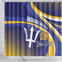 Custom Barbados Royals Cricket Shower Curtain Go Champions Tridents Yellow Version