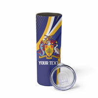 Custom Barbados Royals Cricket Skinny Tumbler Go Champions Tridents Yellow Version