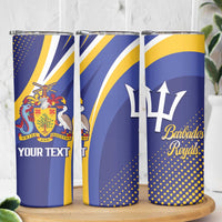 Custom Barbados Royals Cricket Skinny Tumbler Go Champions Tridents Yellow Version