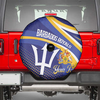 Custom Barbados Royals Cricket Spare Tire Cover Go Champions Tridents Yellow Version