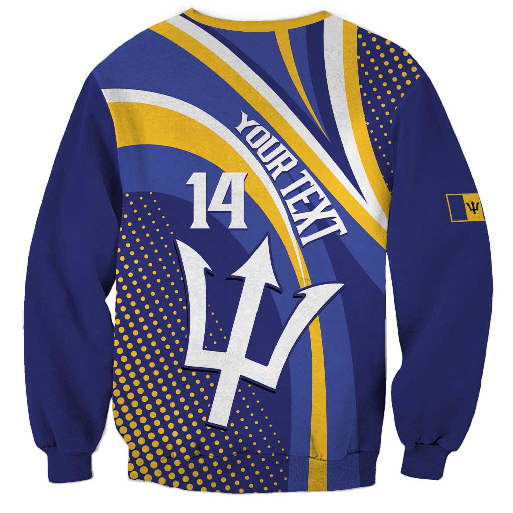Custom Barbados Royals Cricket Sweatshirt Go Champions Tridents Yellow Version