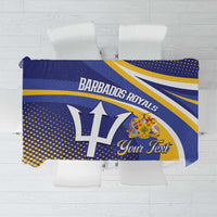 Custom Barbados Royals Cricket Tablecloth Go Champions Tridents Yellow Version