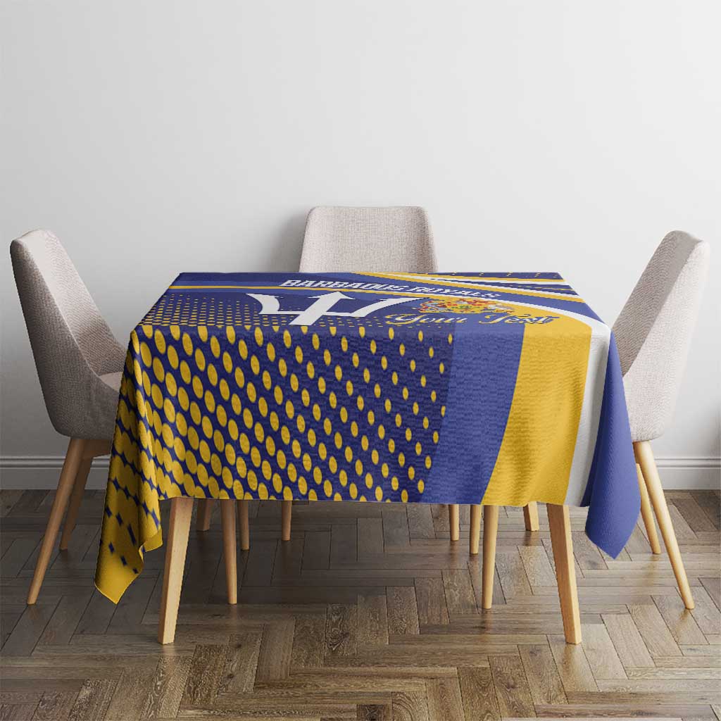 Custom Barbados Royals Cricket Tablecloth Go Champions Tridents Yellow Version