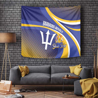 Custom Barbados Royals Cricket Tapestry Go Champions Tridents Yellow Version