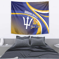 Custom Barbados Royals Cricket Tapestry Go Champions Tridents Yellow Version
