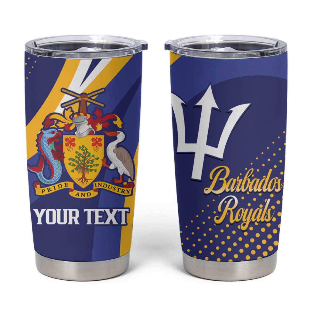 Custom Barbados Royals Cricket Tumbler Cup Go Champions Tridents Yellow Version