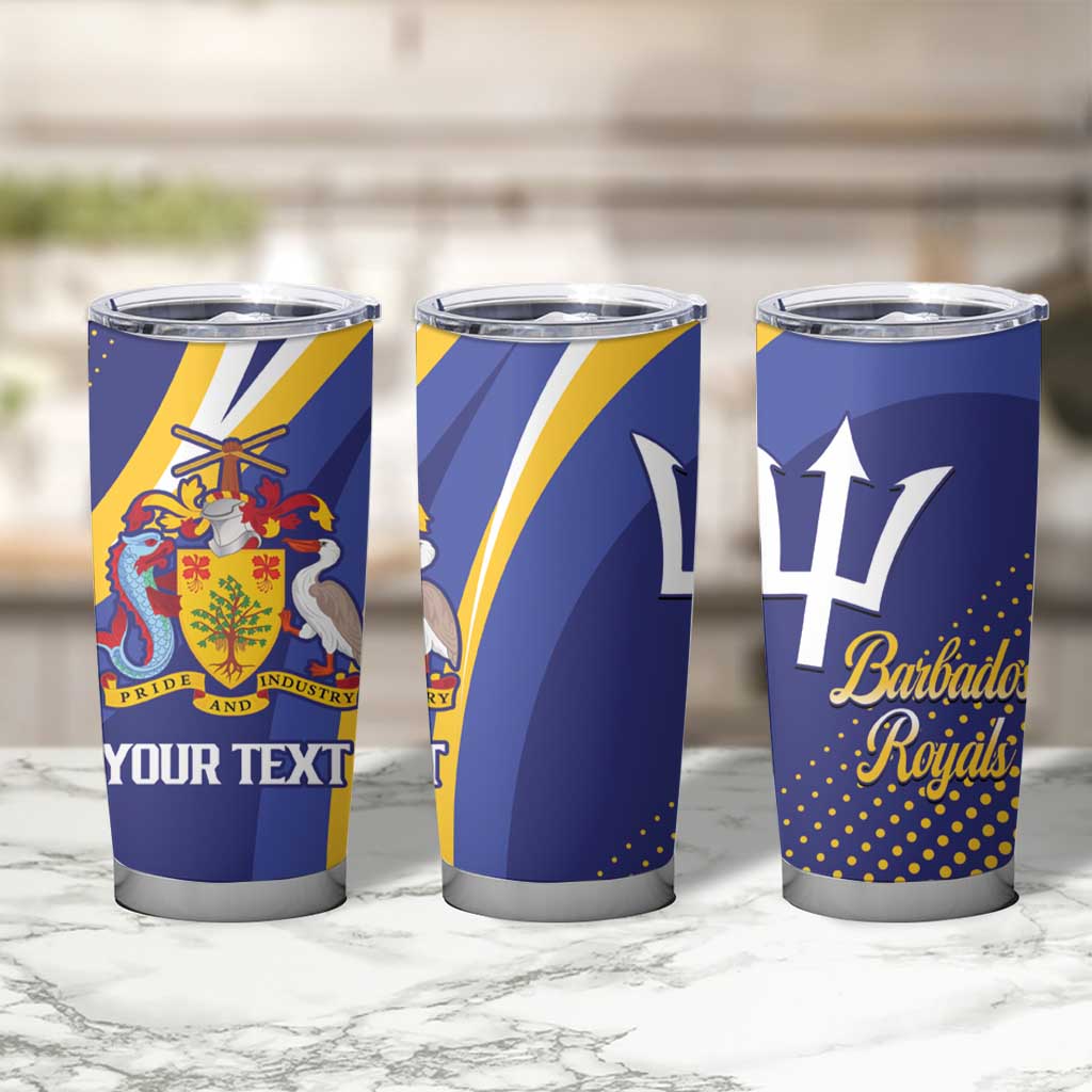 Custom Barbados Royals Cricket Tumbler Cup Go Champions Tridents Yellow Version