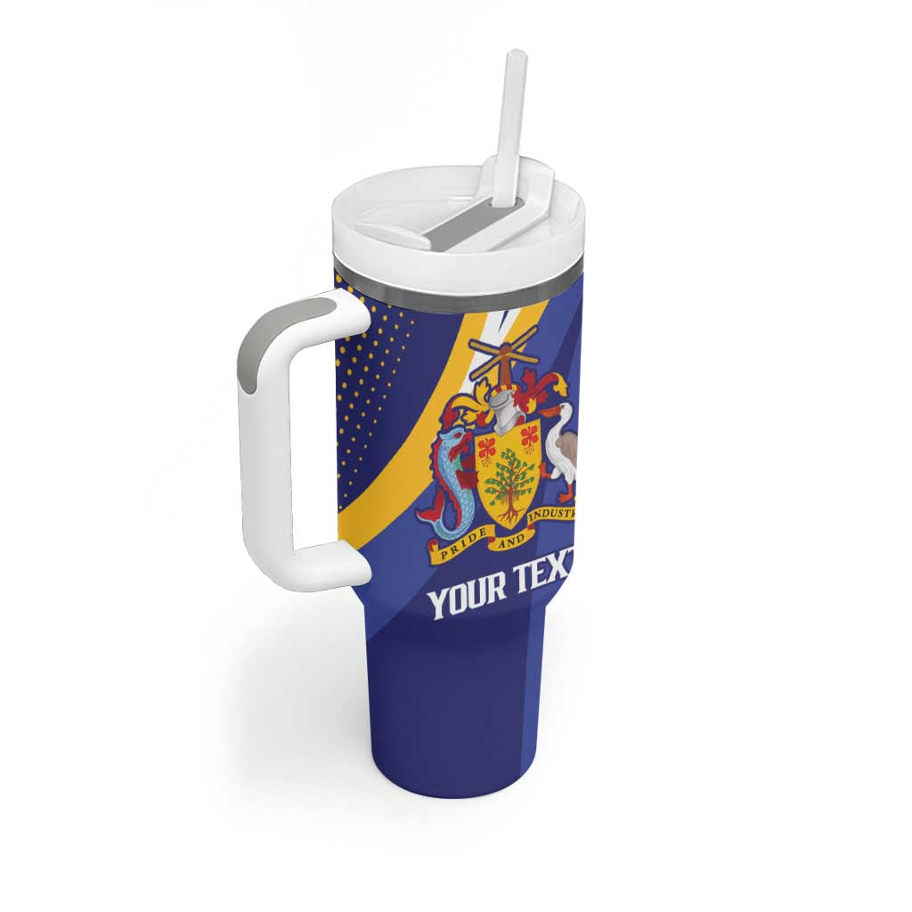 Custom Barbados Royals Cricket Tumbler With Handle Go Champions Tridents Yellow Version