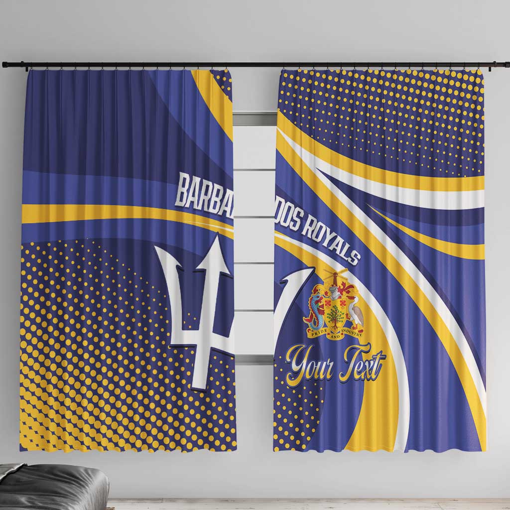Custom Barbados Royals Cricket Window Curtain Go Champions Tridents Yellow Version
