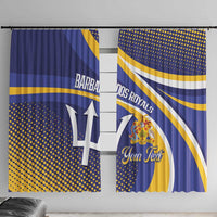 Custom Barbados Royals Cricket Window Curtain Go Champions Tridents Yellow Version
