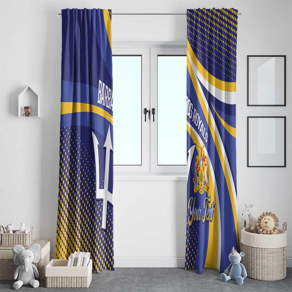 Custom Barbados Royals Cricket Window Curtain Go Champions Tridents Yellow Version