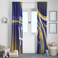 Custom Barbados Royals Cricket Window Curtain Go Champions Tridents Yellow Version