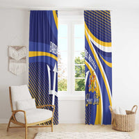 Custom Barbados Royals Cricket Window Curtain Go Champions Tridents Yellow Version