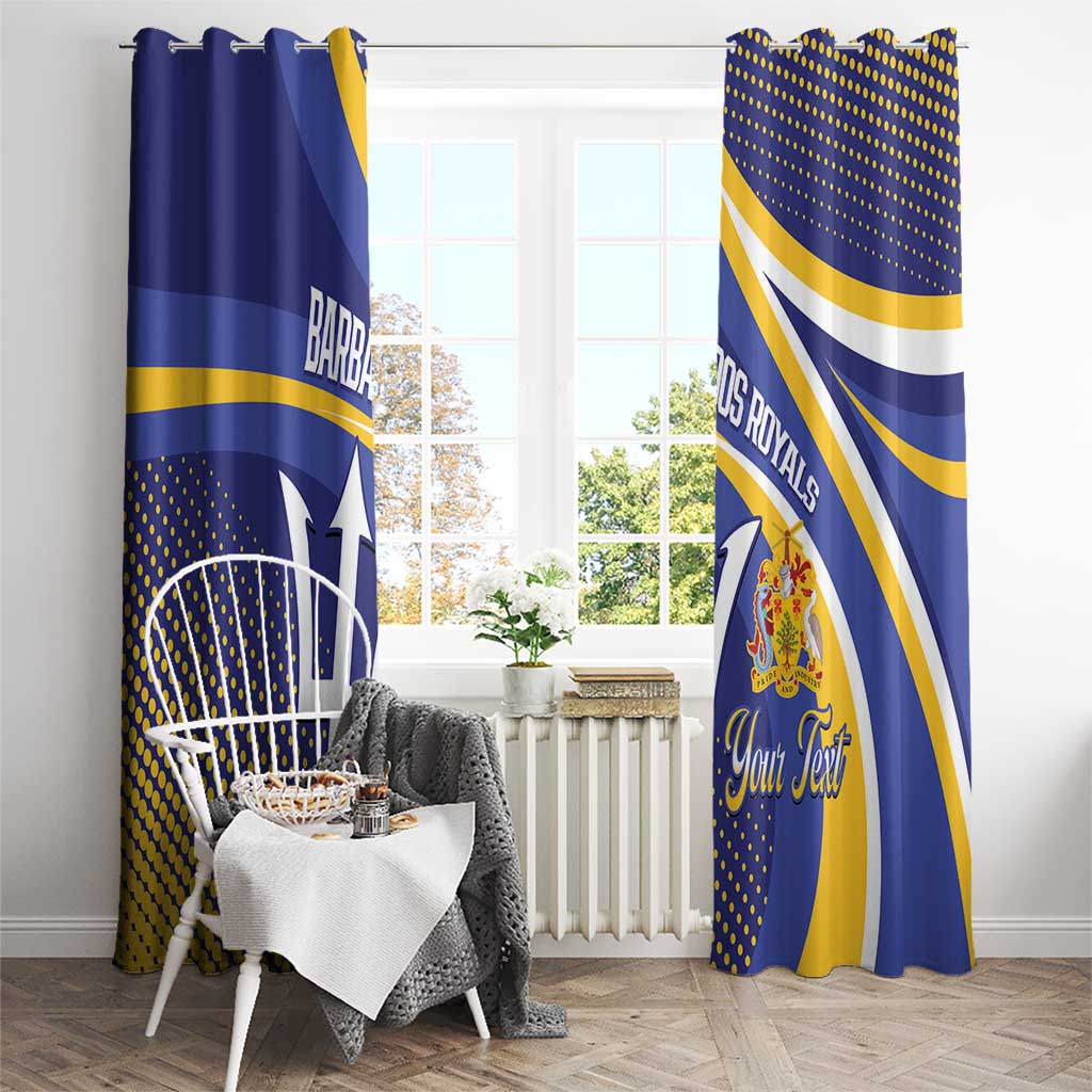 Custom Barbados Royals Cricket Window Curtain Go Champions Tridents Yellow Version