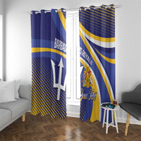 Custom Barbados Royals Cricket Window Curtain Go Champions Tridents Yellow Version
