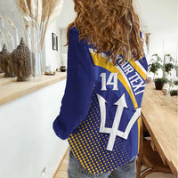 Custom Barbados Royals Cricket Women Casual Shirt Go Champions Tridents Yellow Version