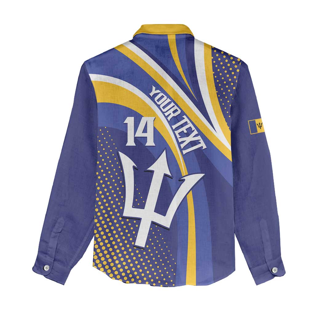 Custom Barbados Royals Cricket Women Casual Shirt Go Champions Tridents Yellow Version