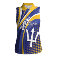 Custom Barbados Royals Cricket Women Sleeveless Polo Shirt Go Champions Tridents Yellow Version